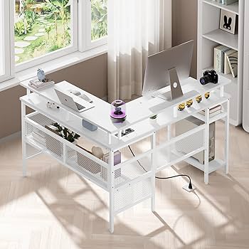 Mr IRONSTONE L Shaped Computer Desk 56